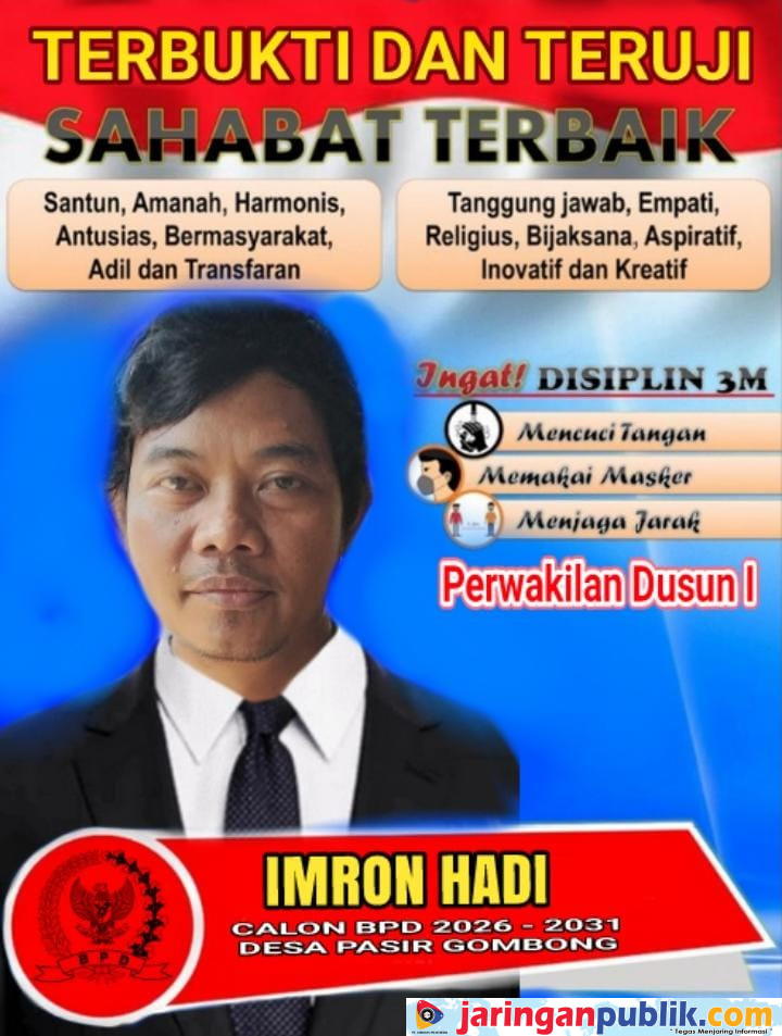 Calon BPD Pasir Gombong Periode 2026 - 2031, Imron Hadi.