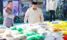 Presiden Prabowo Hadir Langsung Dalam Pemusnahan Barang Bukti 214,48 Ton Narkoba di Mabes Polri